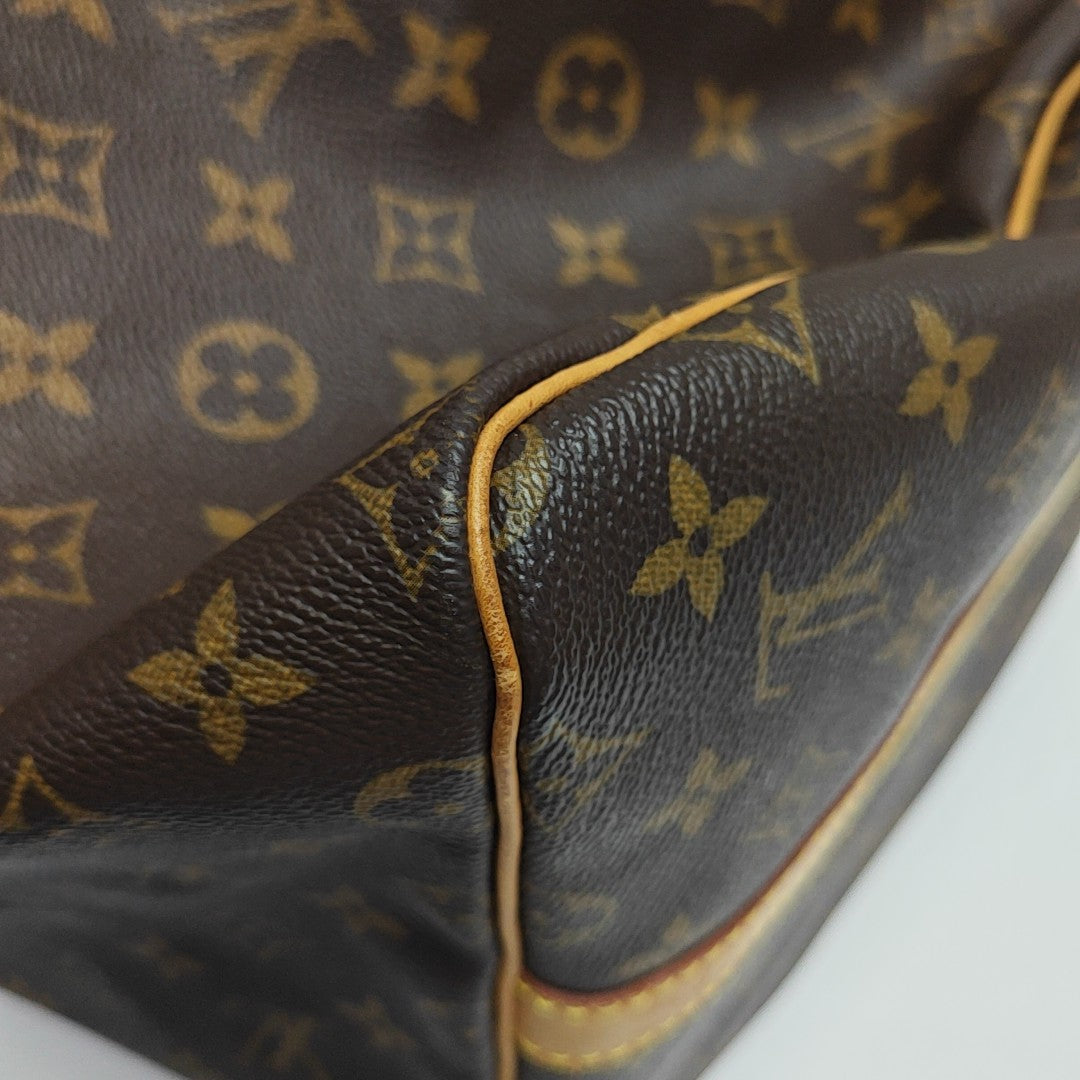 KEEPALL 55 Monogram Coated Canvas Brown