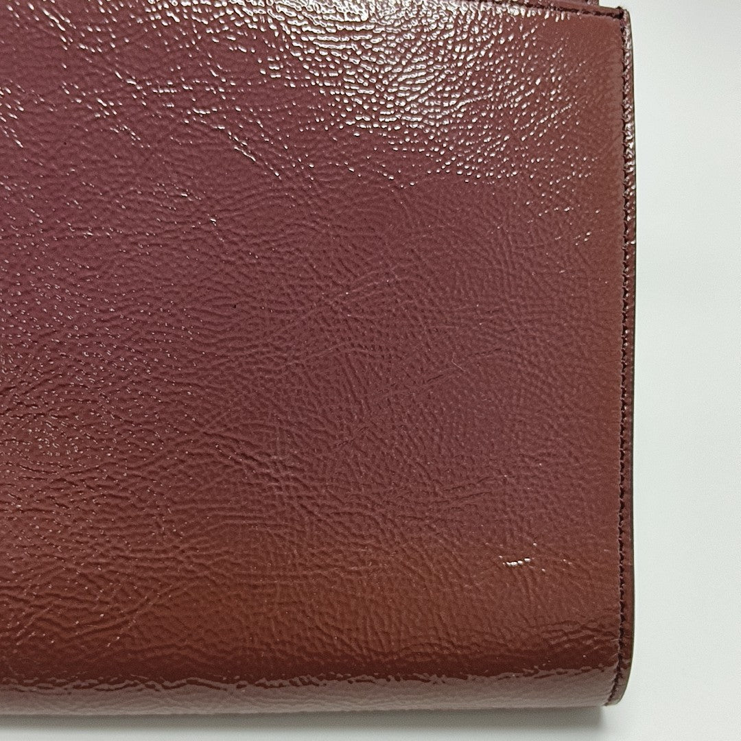 BELLE JOUR Large Quilted Patent Leather Red