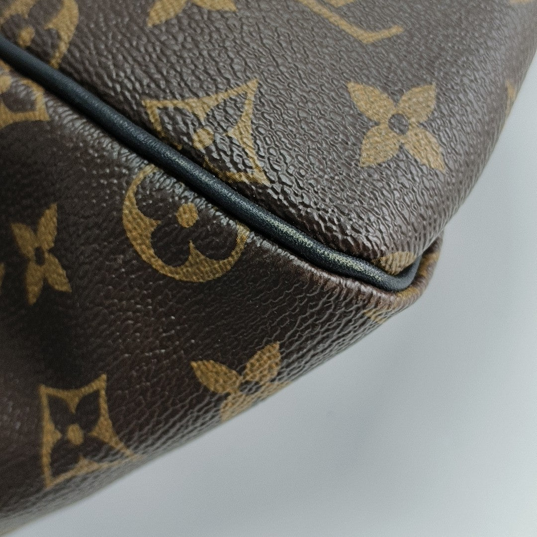 KEEPALL 55 Monogram Coated Canvas Brown