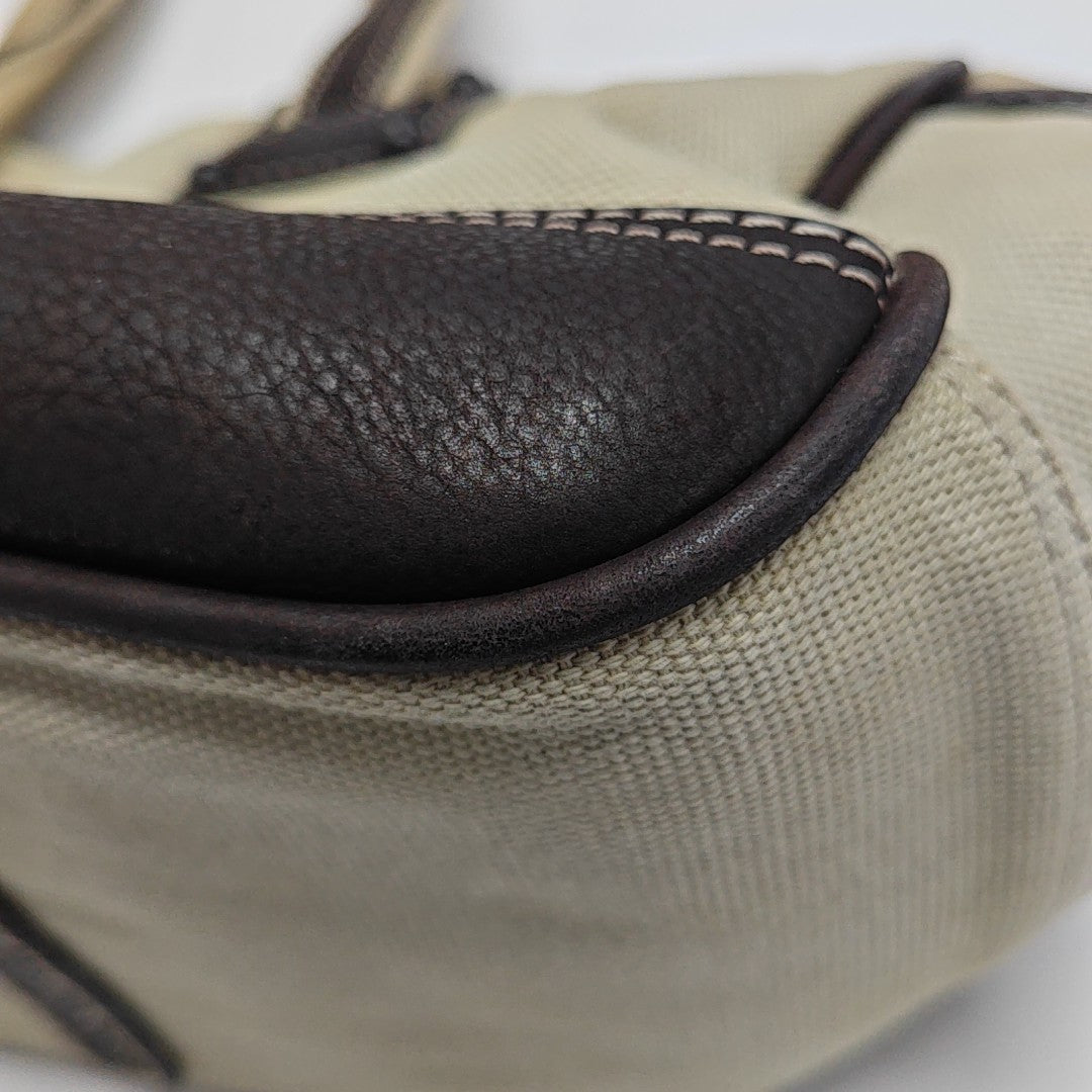 Canvas Top Handle Bag Beige