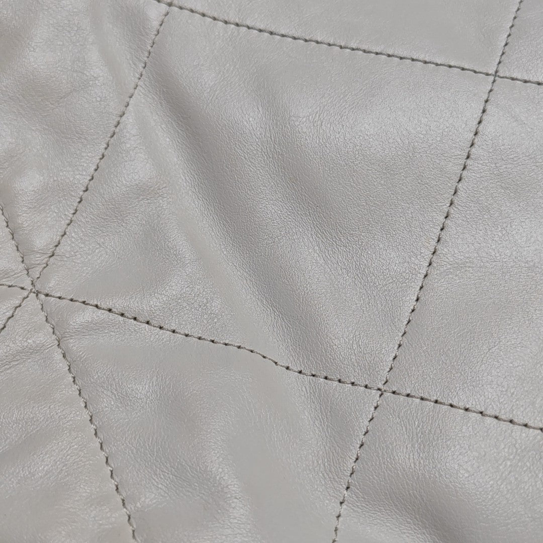 CHANEL 22 Mini Quilted Calfskin White