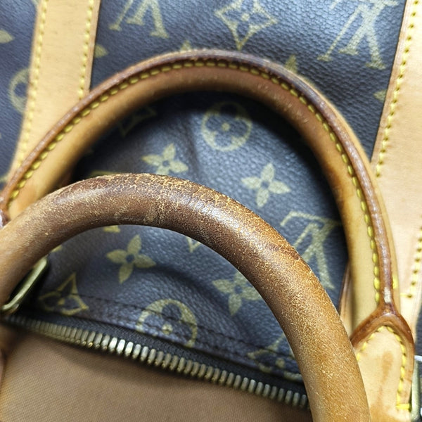 KEEPALL 50 Monogram Coated Canvas Brown