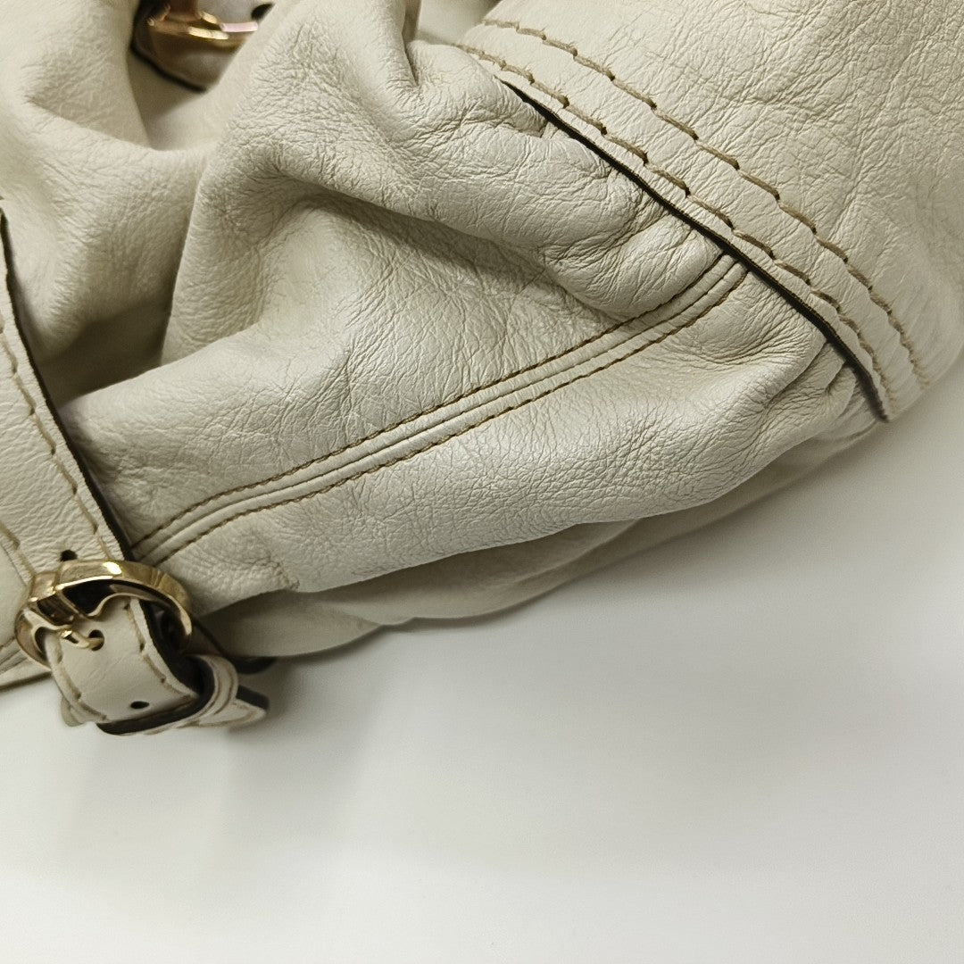 Calfskin Top Handle Bag White