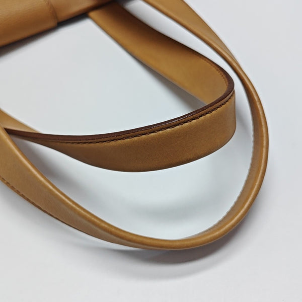 Calfskin Top Handle Bag Brown