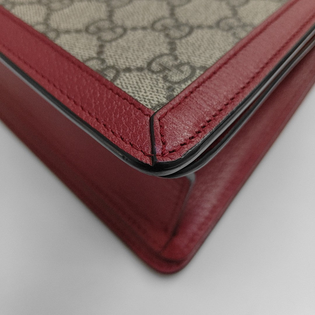 Queen Margaret Small Monogram Coated Canvas Beige