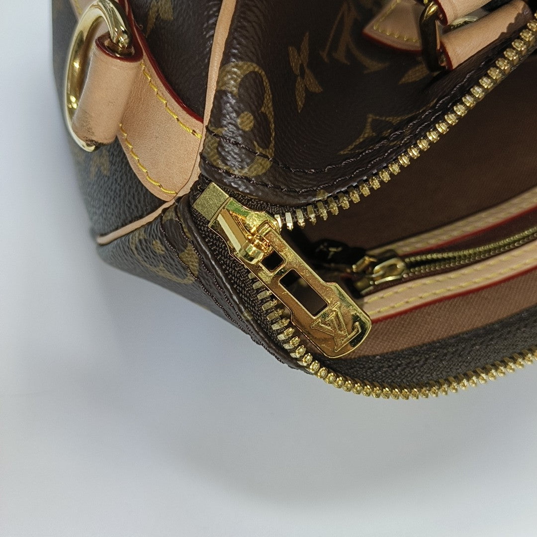 SPEEDY 25 Monogram Coated Canvas Brown