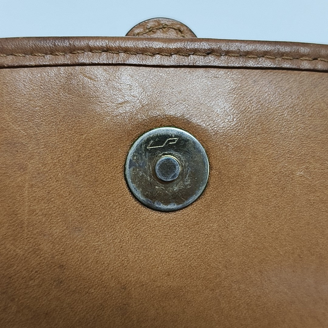 Coated Canvas Crossbody Bag Beige