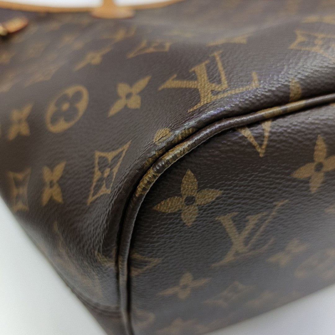 NEVERFULL MM Monogram Coated Canvas Brown
