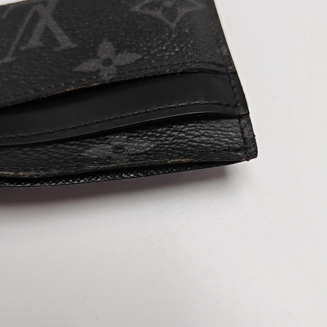 Monogram Coated Canvas Card Holder Black