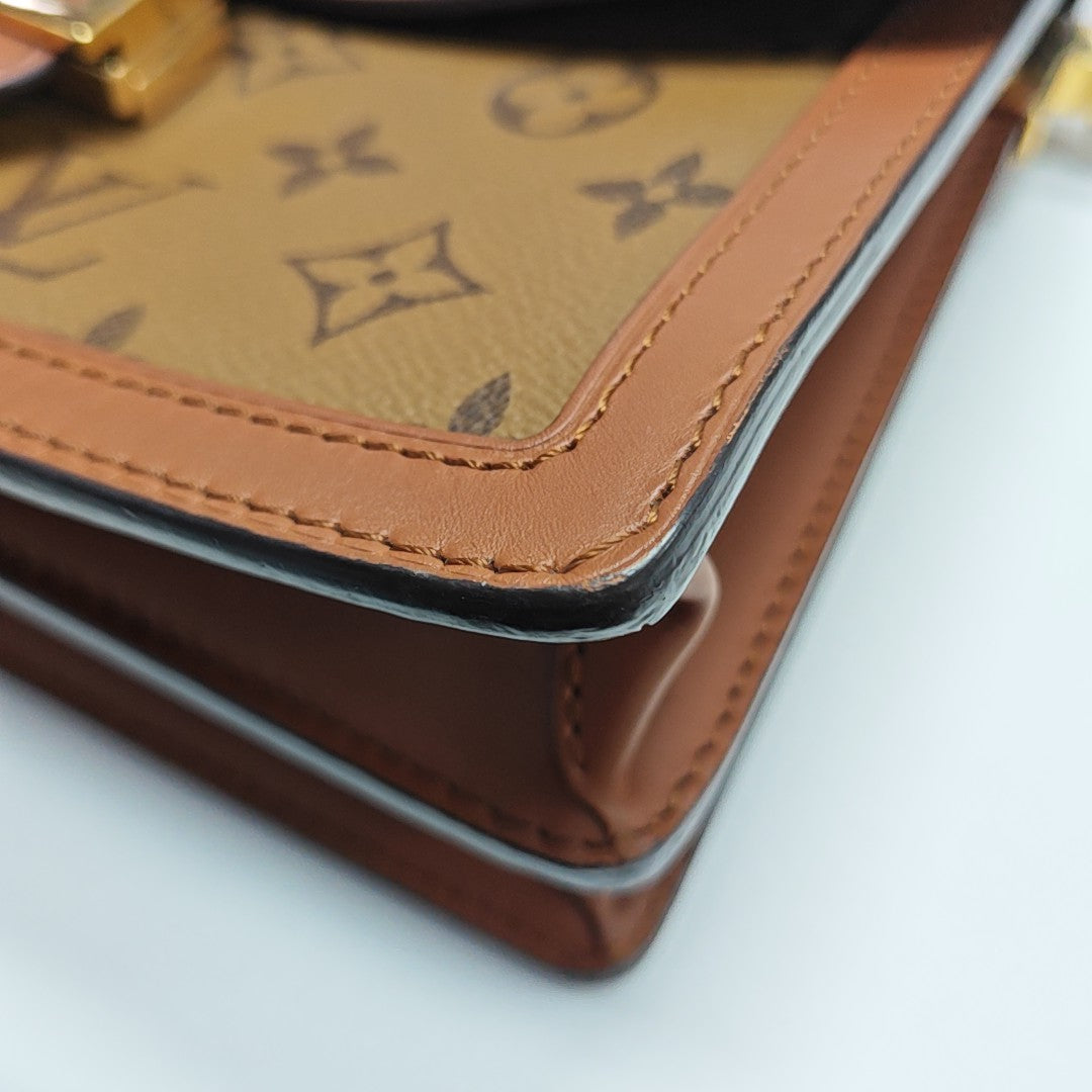 DAUPHINE MM Monogram Coated Canvas Brown