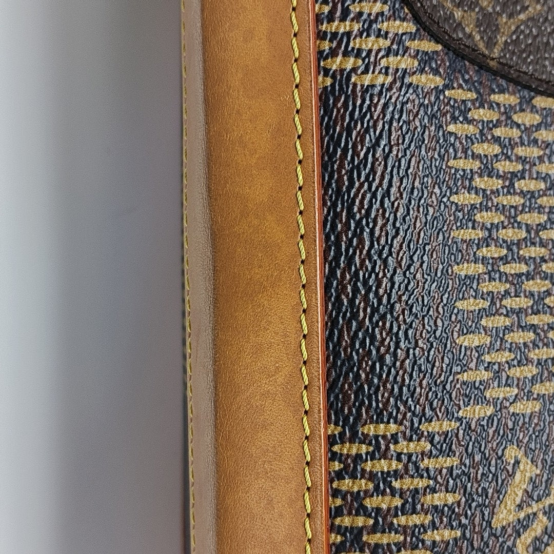 SOFT TRUNK Damier Ebene Coated Canvas Brown