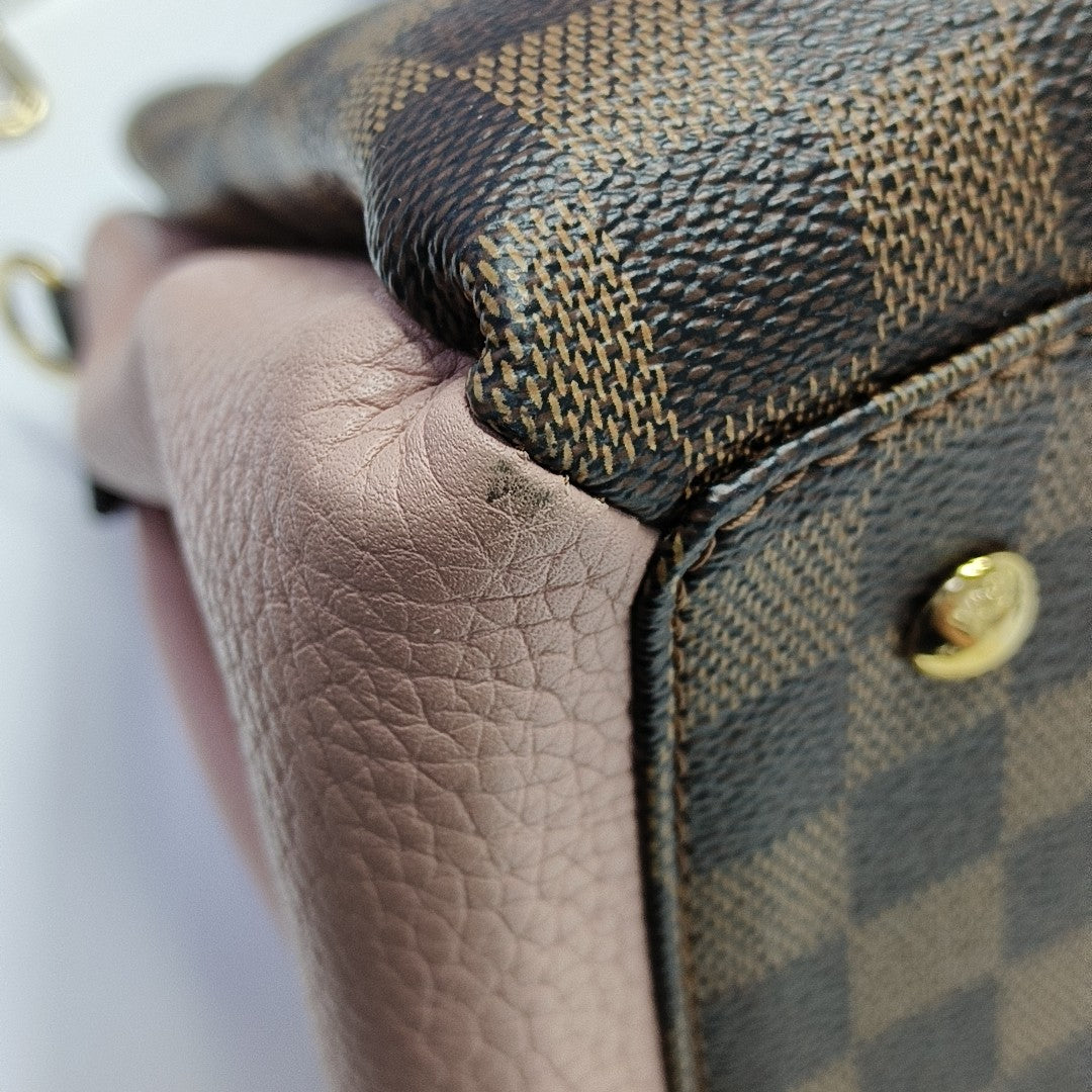 NORMANDY Damier Ebene Coated Canvas Brown
