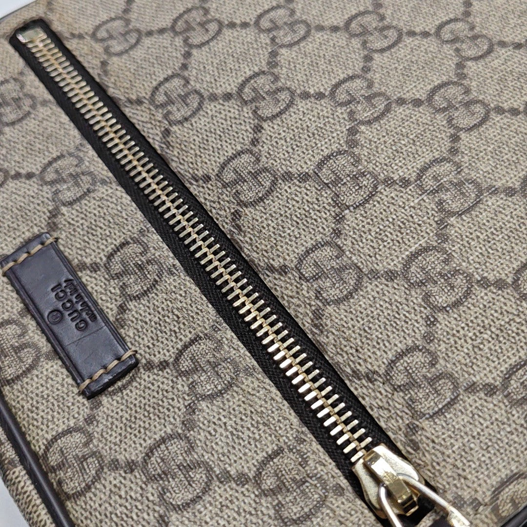Monogram Coated Canvas Shoulder Bag Brown