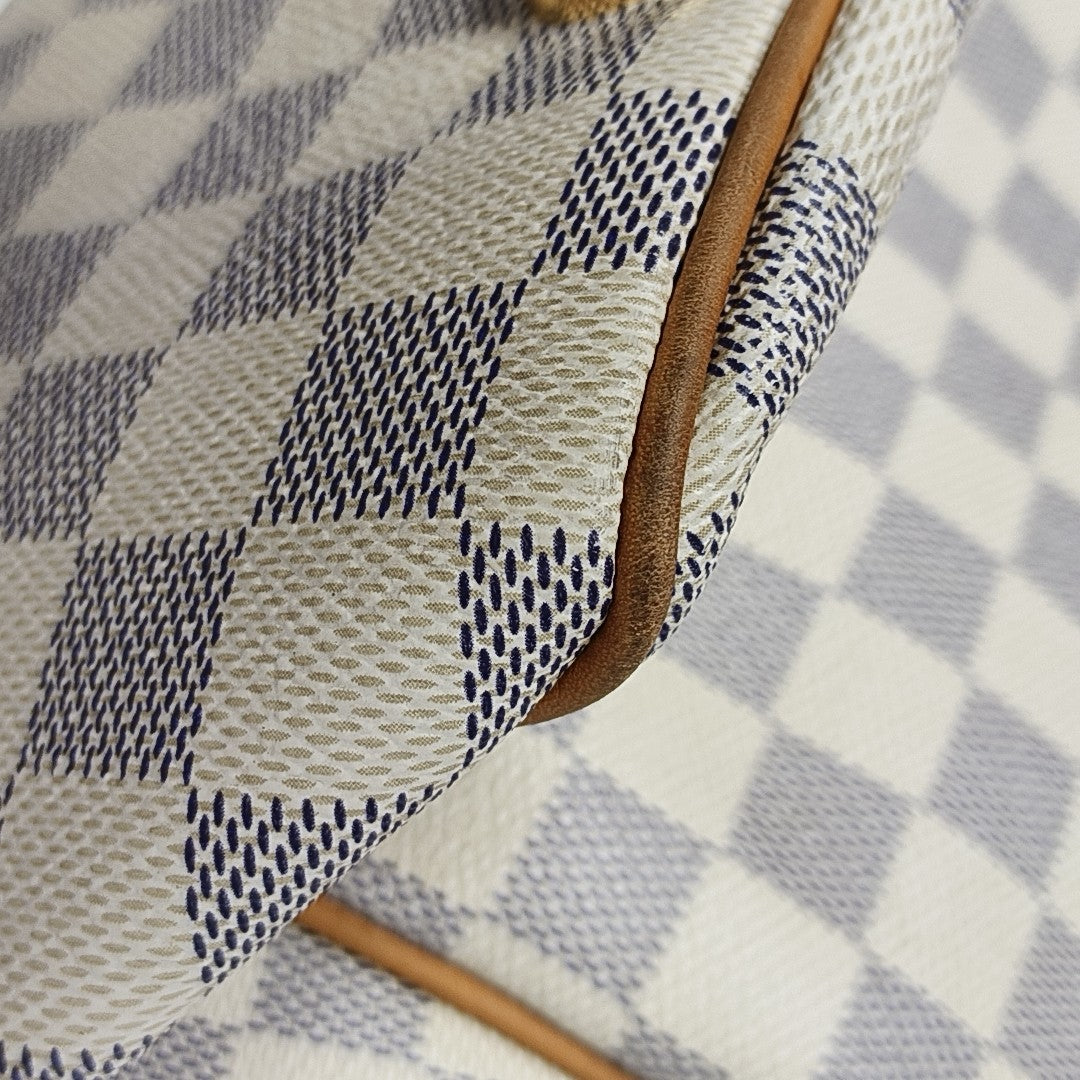 FIGHERI Damier Azur Coated Canvas White