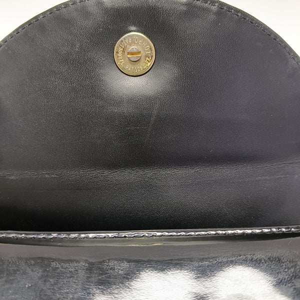 Leather Top Handle Bag Black