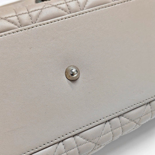 Authenticated pre-owned  Lady Dior Large Cannage Lambskin Gray - Tote Bag at Looply