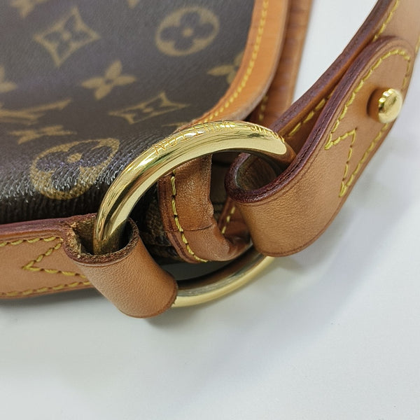 Monogram Coated Canvas Top Handle Bag Brown