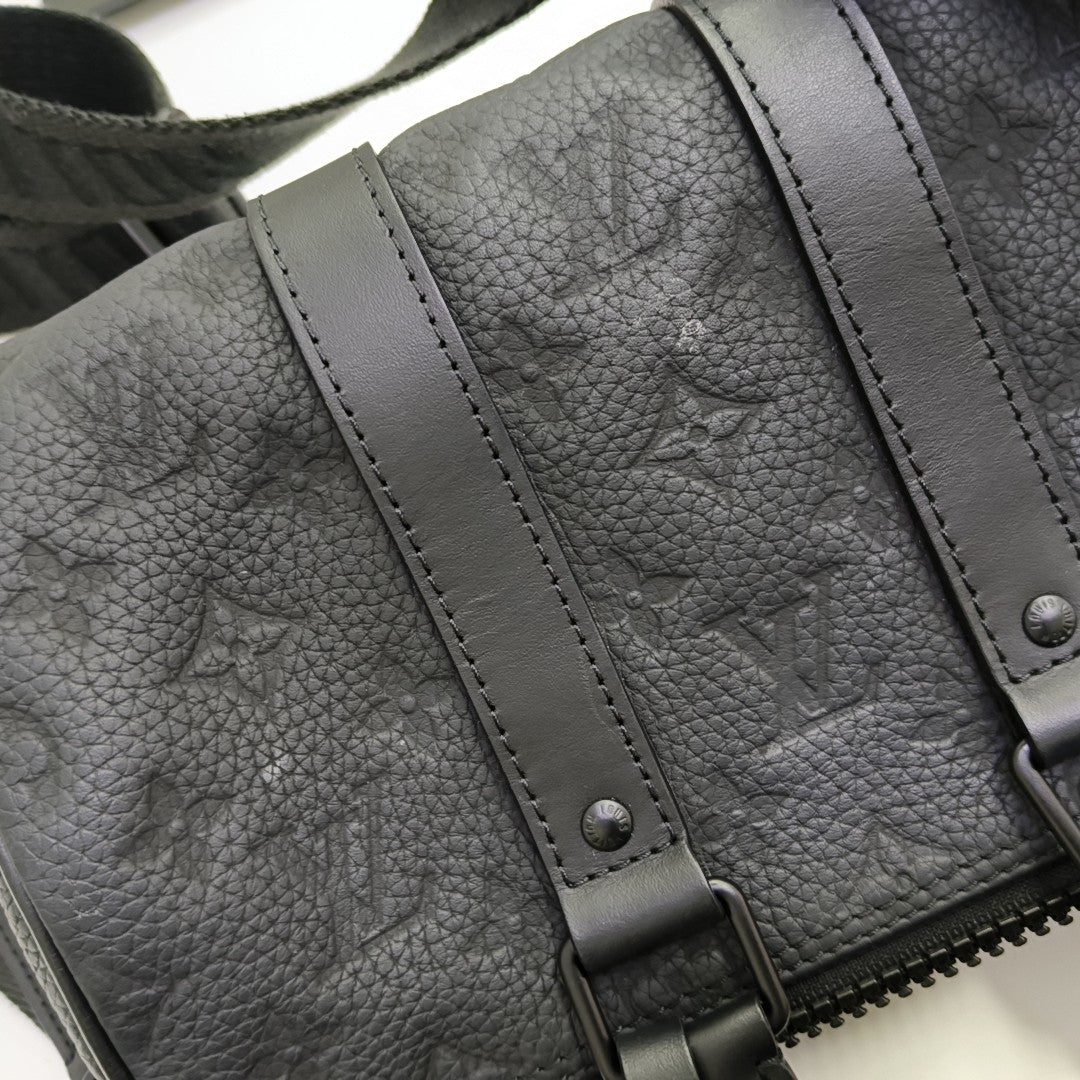 KEEPALL 25 Monogram Calfskin Black