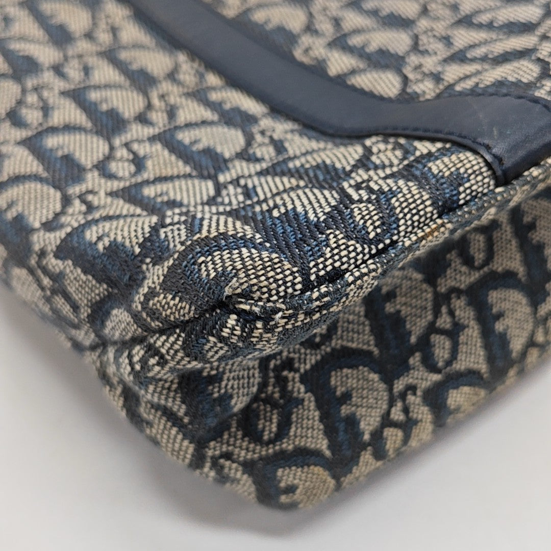 Vintage Tote Oblique Fabric Blue