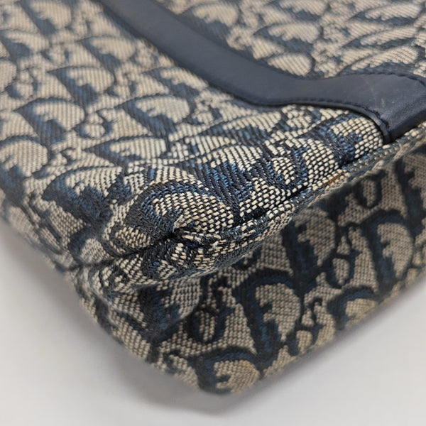 Vintage Tote Oblique Fabric Blue