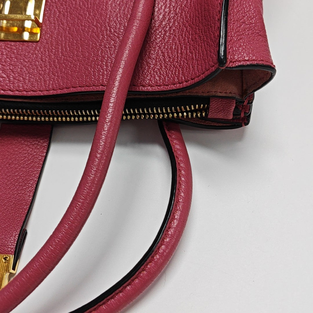 Calfskin Shoulder Bag Pink