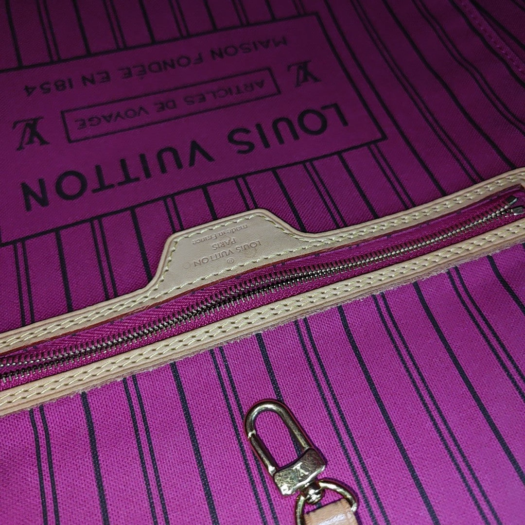NEVERFULL MM Monogram Coated Canvas Brown