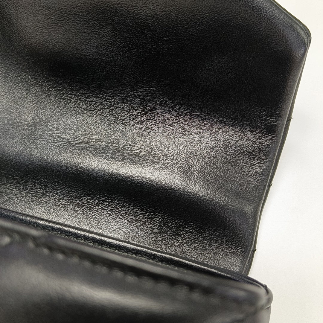 LOULOU Extra Small Chevron Calfskin Black