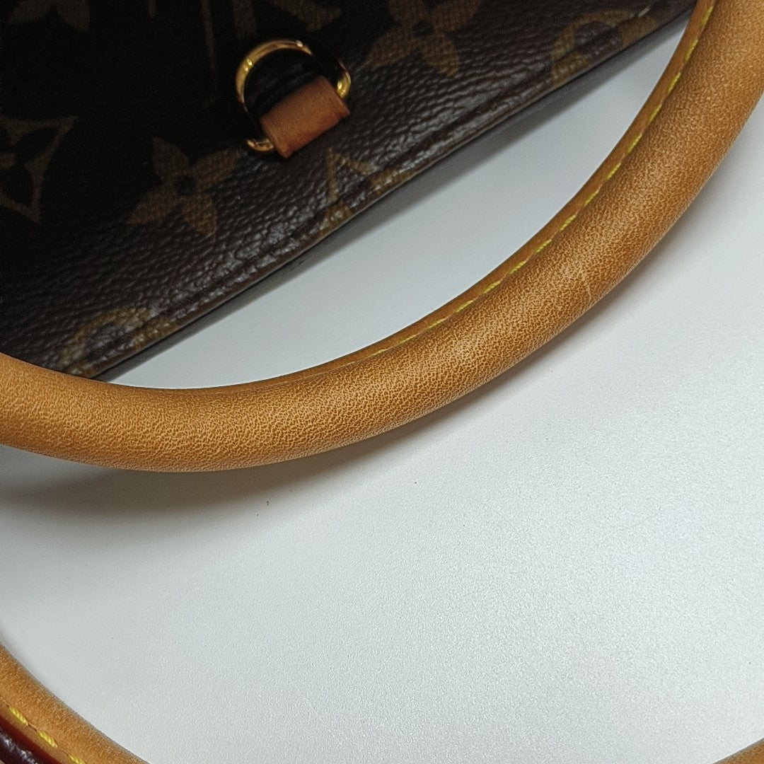 MONTAIGNE MM Monogram Coated Canvas Brown