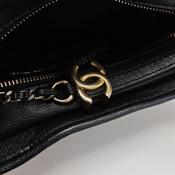 GABRIELLE Small Quilted Lambskin Black
