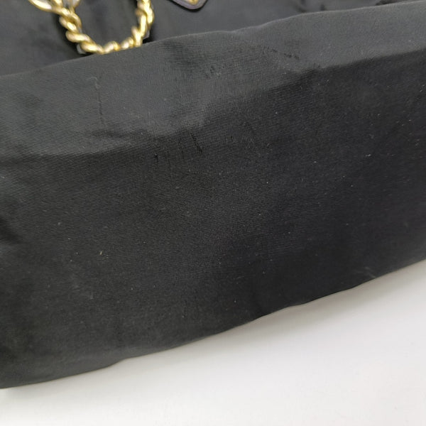 Quilted Nylon Tote Bag Black