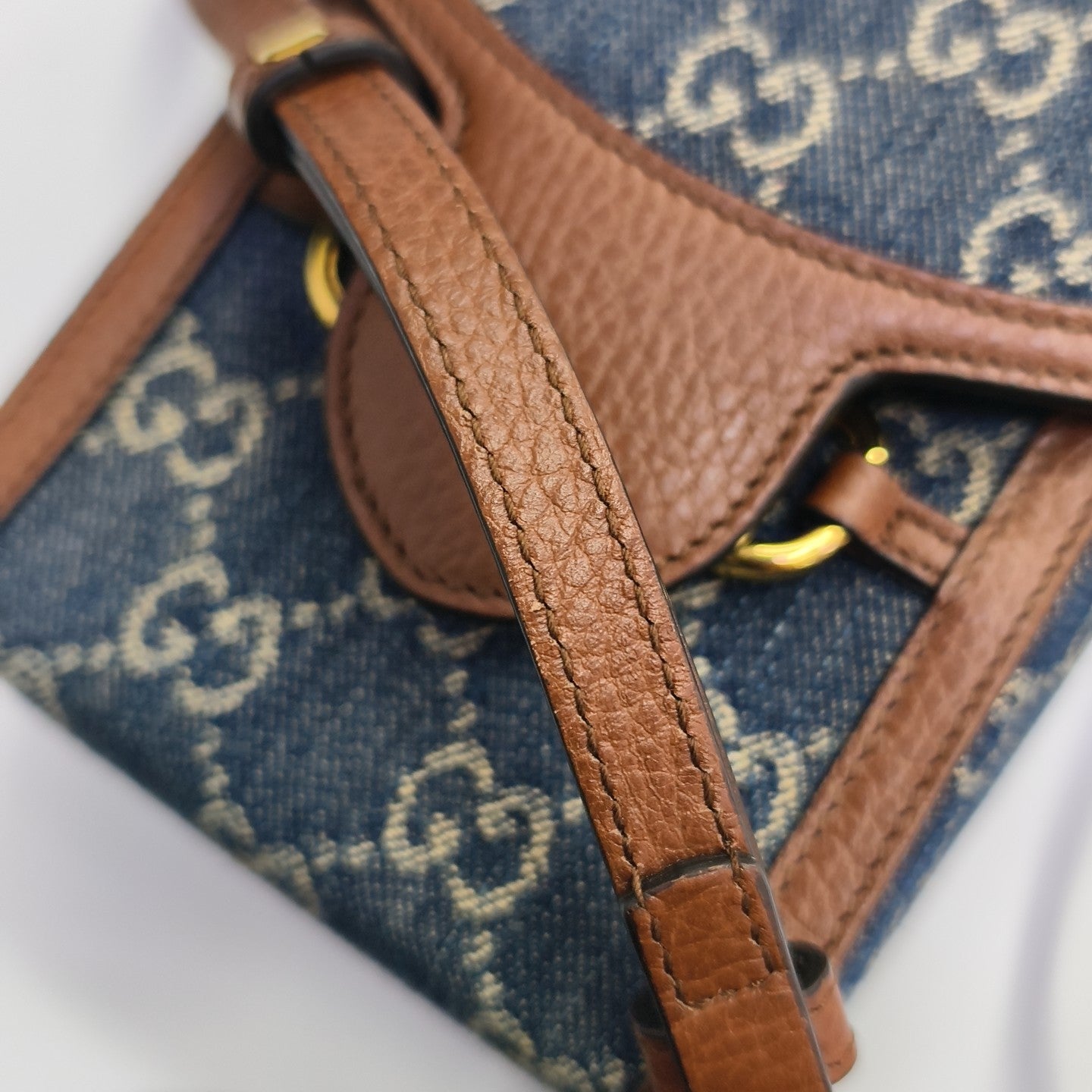 Horsebit 1955 Mini Monogram Denim Blue