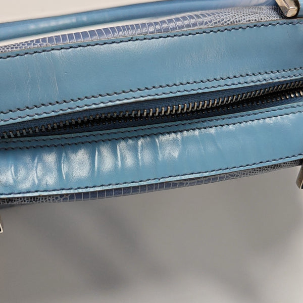 Calfskin Top Handle Bag Blue