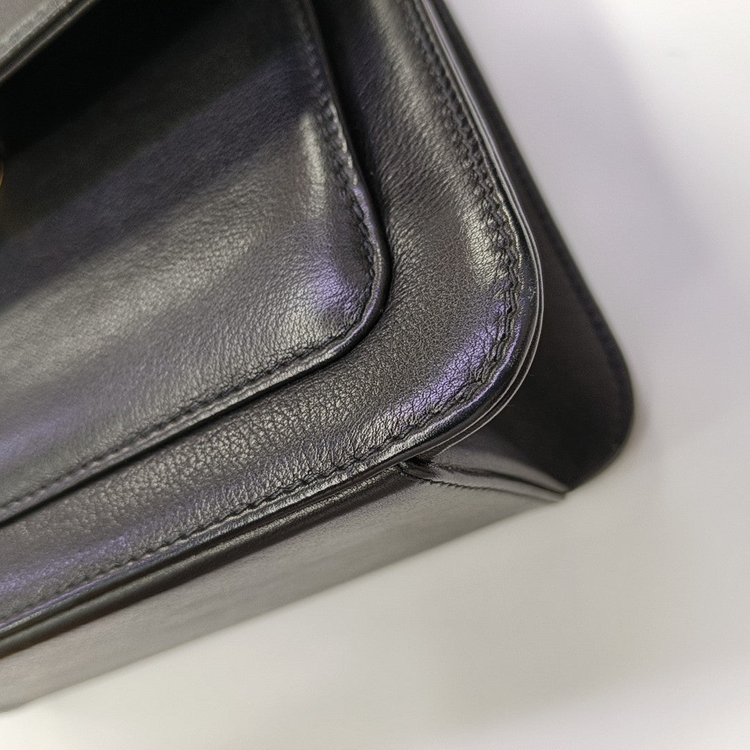 Calfskin Shoulder Bag Black