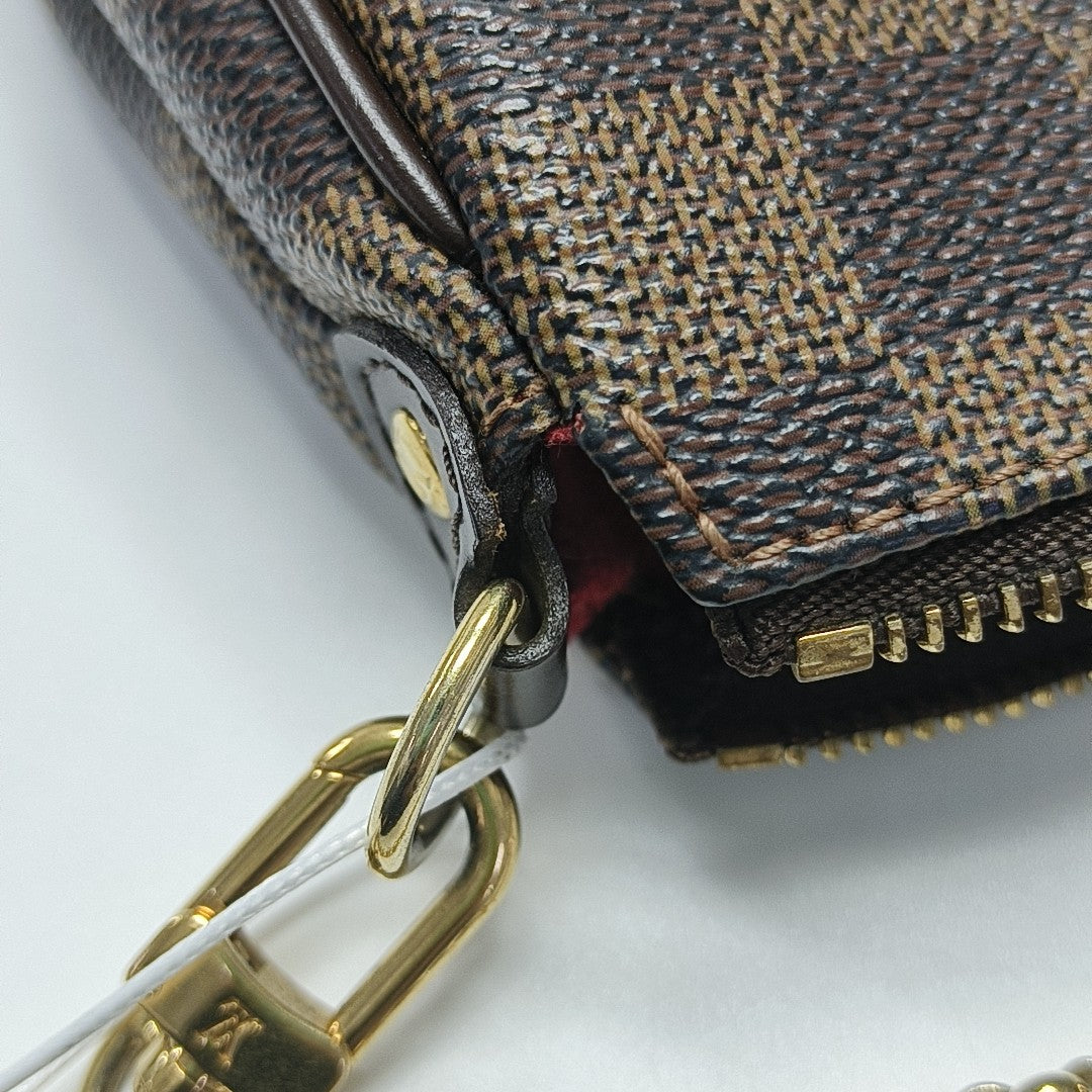 EVA Damier Ebene Coated Canvas Brown