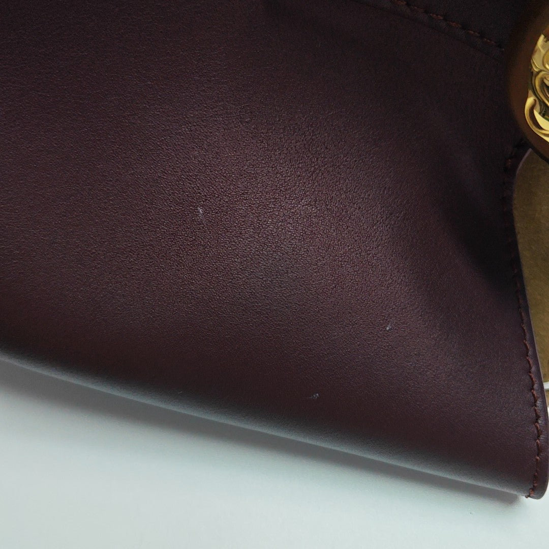 Pebble Bucket Mini Calfskin Red