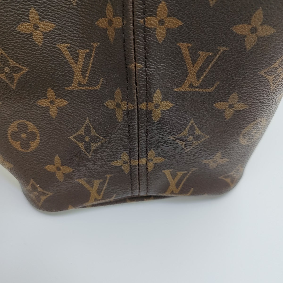 NEVERFULL MM Monogram Coated Canvas Brown