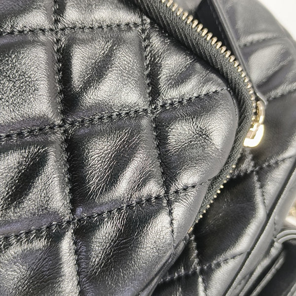 Quilted Lambskin Large Black
