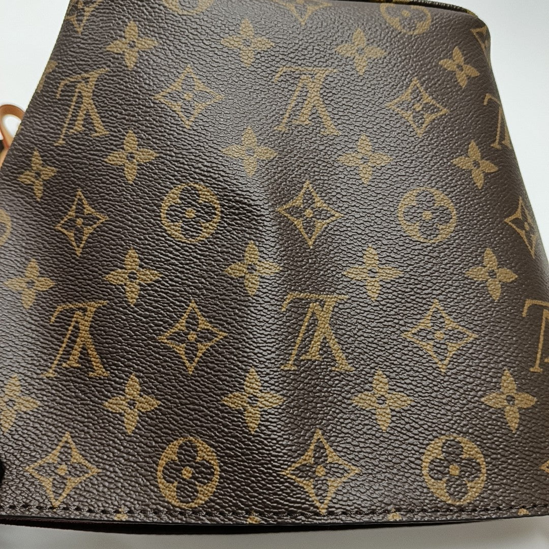 ALL IN BB Monogram Coated Canvas Brown