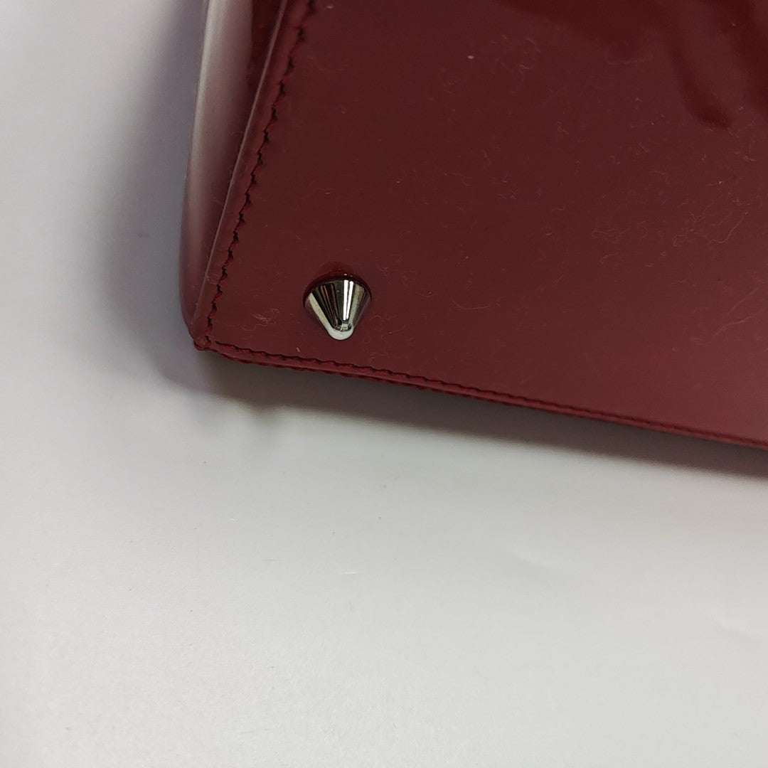 Lady Dior Medium Cannage Patent Leather Red