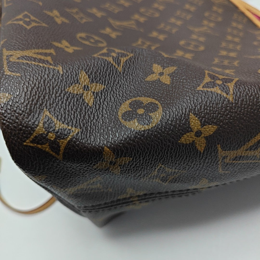 NEVERFULL MM Monogram Coated Canvas Brown
