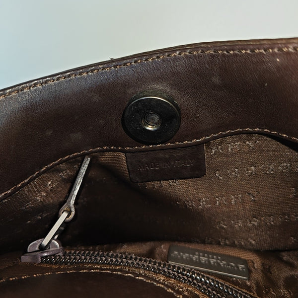 Coated Canvas Top Handle Bag Beige