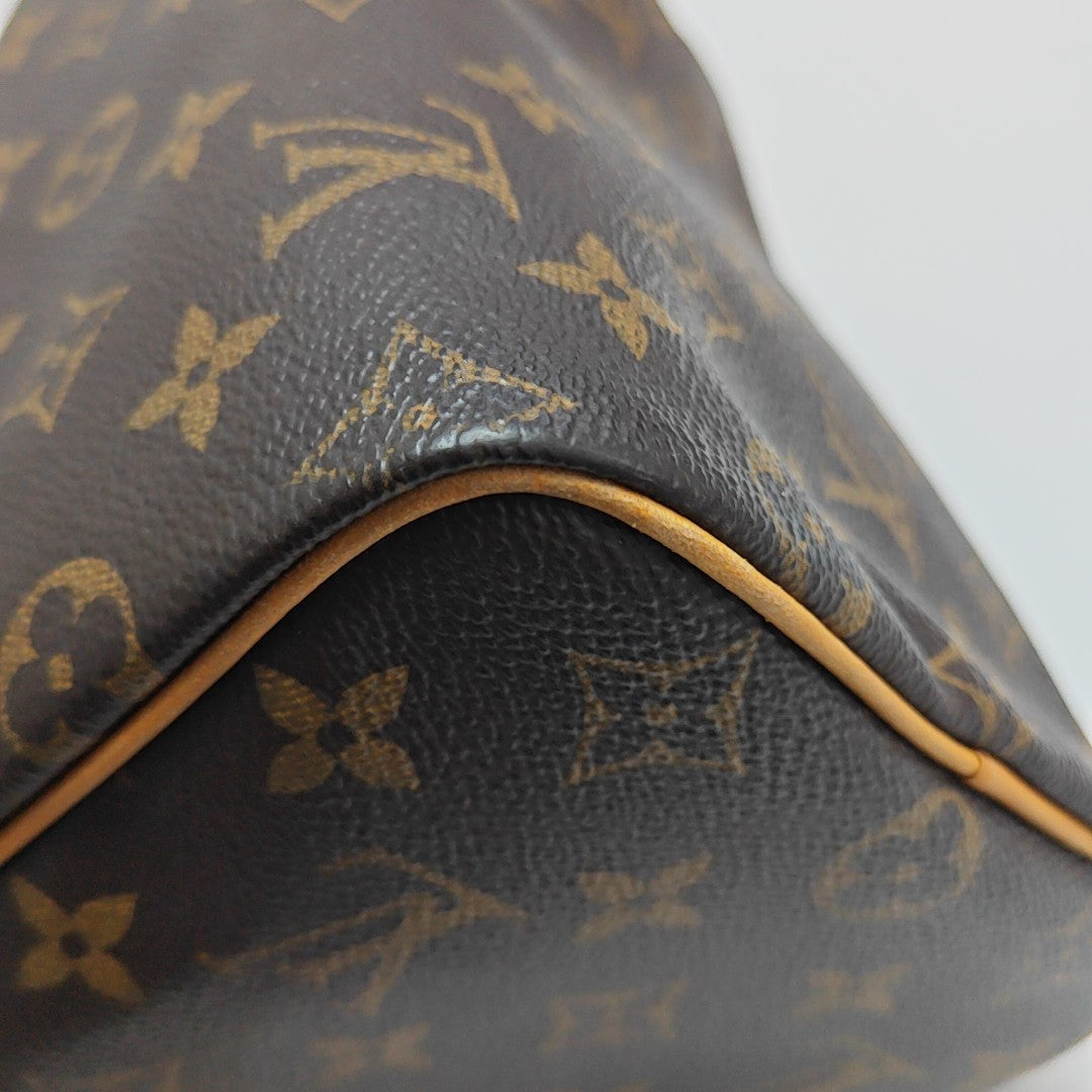 SPEEDY 25 Monogram Coated Canvas Brown