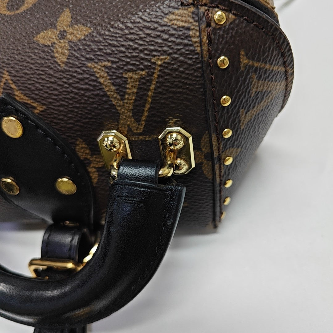 Monogram Coated Canvas Shoulder Bag Brown