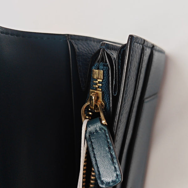 SERPENTI FOREVER Calfskin Blue Wallet