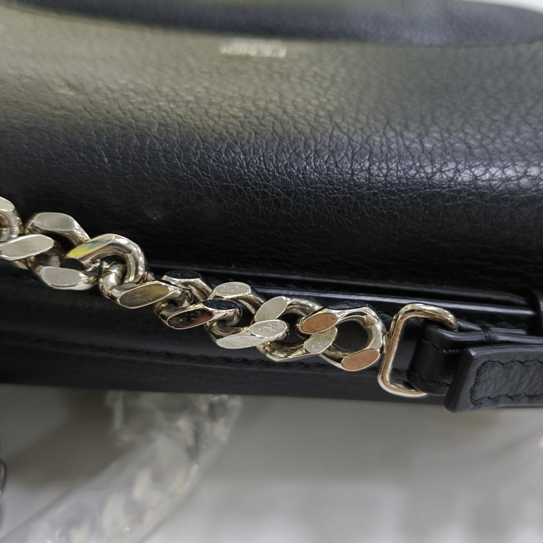Double Micro Calfskin Black