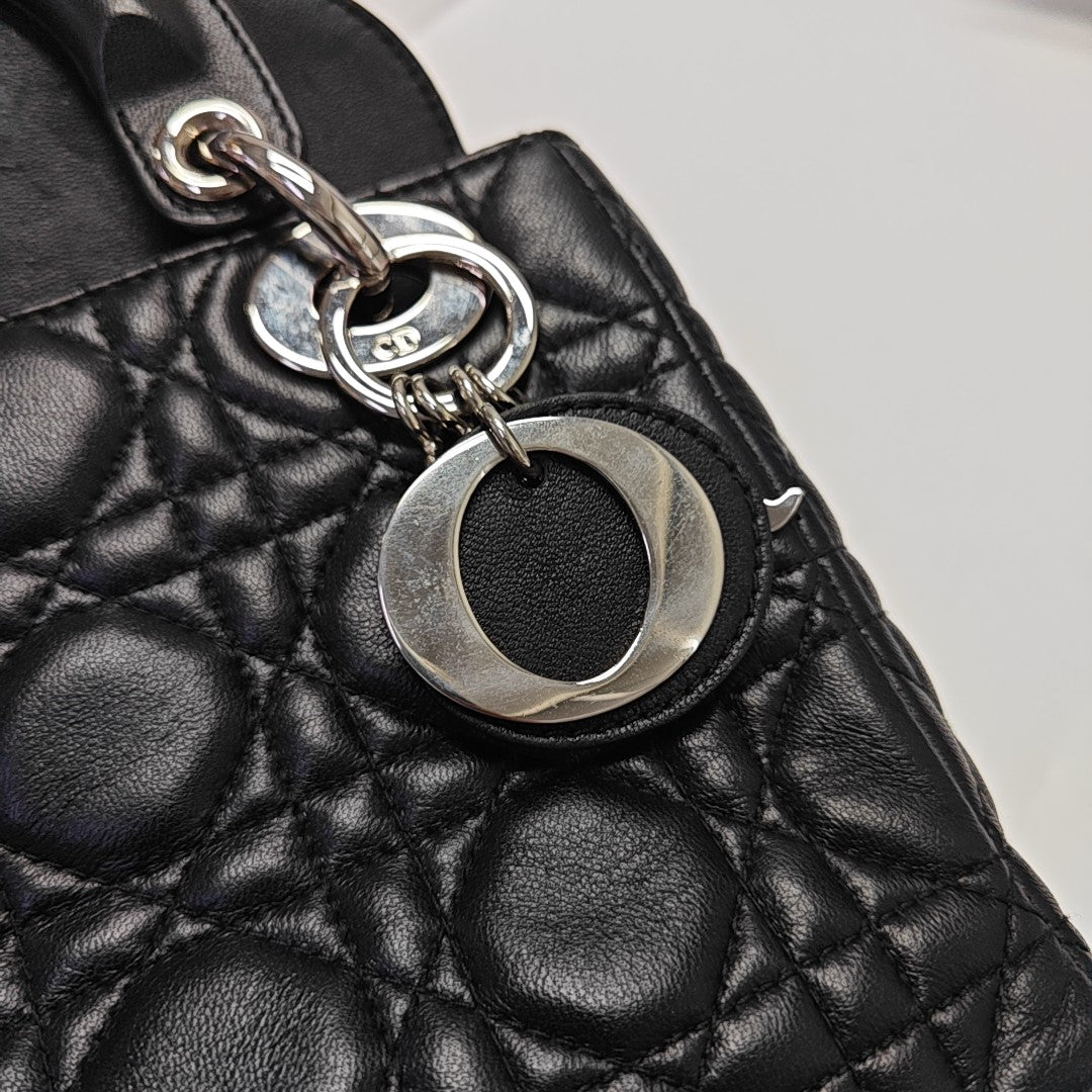 Lady Dior Mini Cannage Lambskin Black