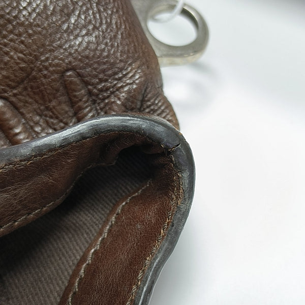 Calfskin Shoulder Bag Brown