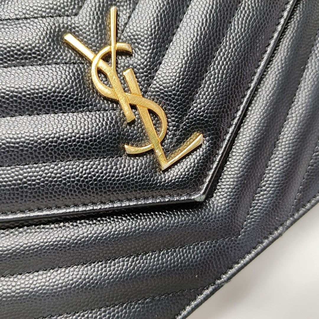 MONOGRAM WOC Chevron Calfskin Black