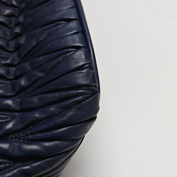 Quilted Lambskin Tote Bag Blue