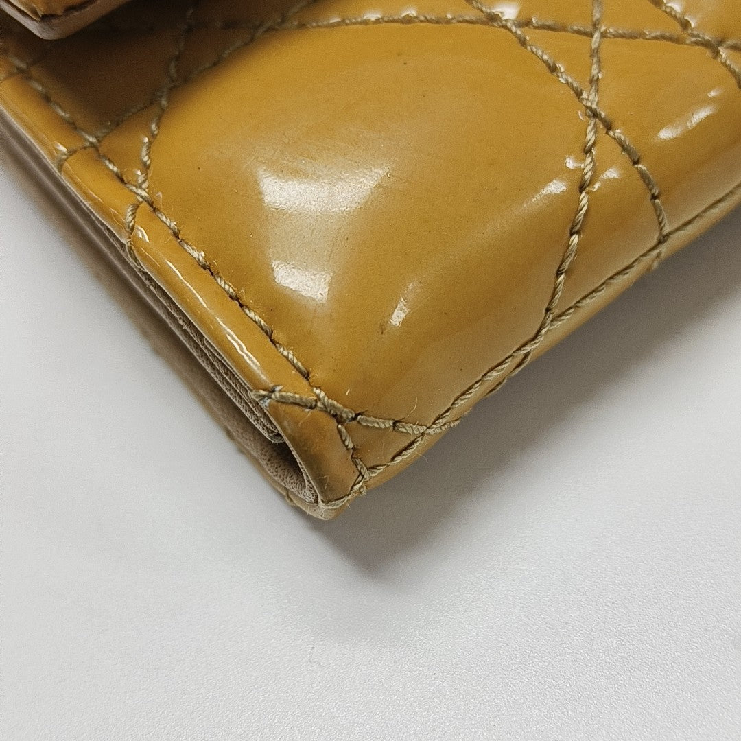 Lady Dior Small Cannage Patent Leather Yellow